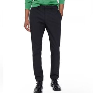 Theory Black Zaine Stretch Slim Chino Pants 30W